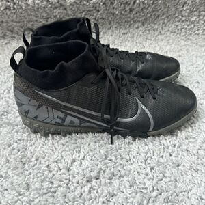Nike Black Mercurial Superfly 7 Turf Shoes, Size 6Y